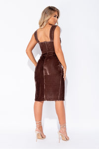 Velour Vixen Velvet Wrapover Midi Dress